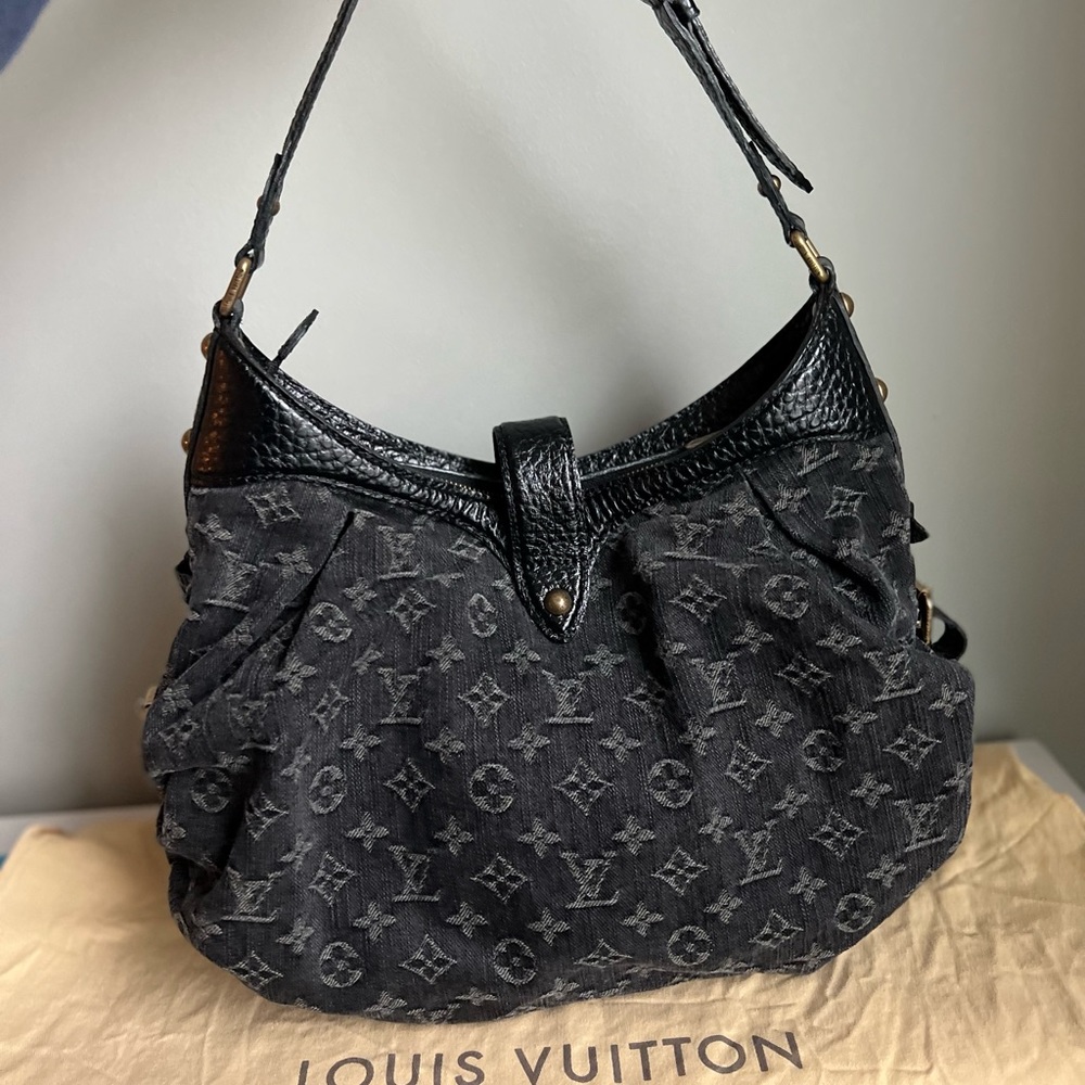 ❌SOLD❌Authentic NEW Louis Vuitton monogram black denim XS Mahina - Picture 7 of 17